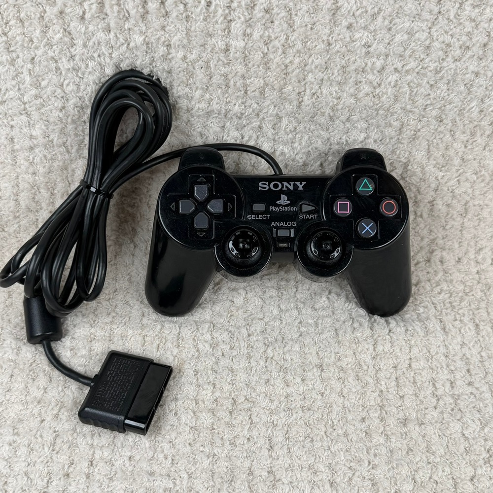 Sony PlayStation 2 DualShock 2 Wired Controller Black SCPH-10010 PS2 Analog
